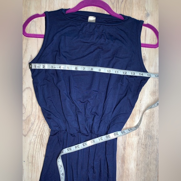 NWOT Go Couture Navy Blue Sleeveless Maxi Dress - Picture 10 of 14